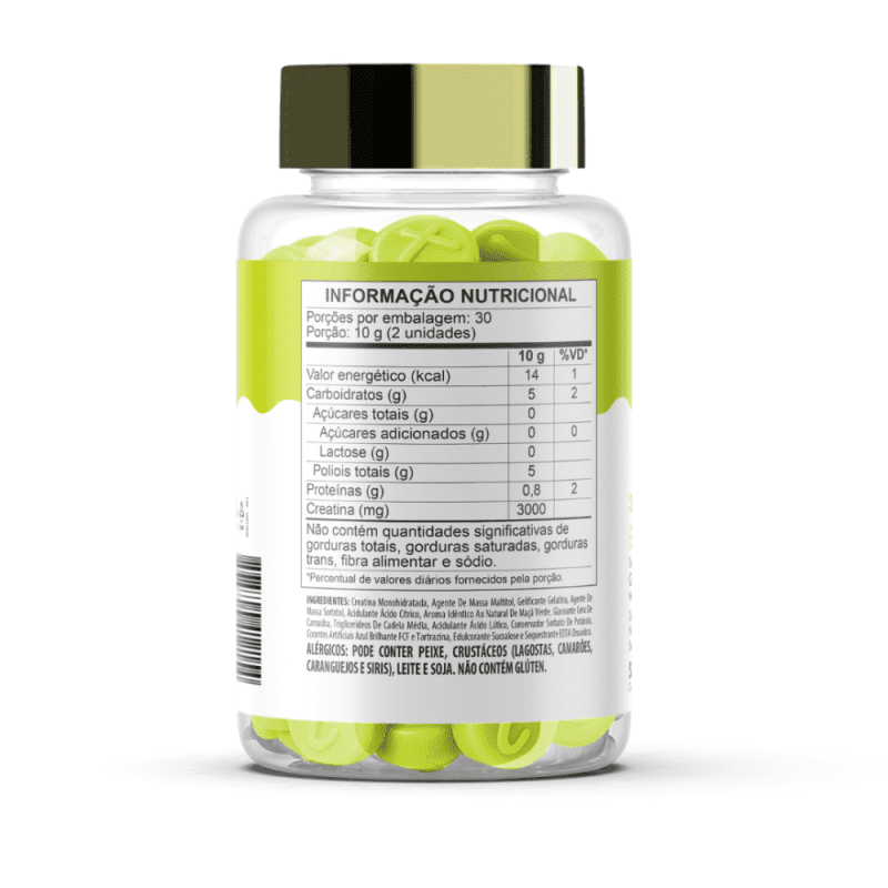 CREATINA EM GOMAS - GOALMY GUMMIES CREATINE - GREEN APPLE - 60 un CREATINA EM GOMAS - GOALMY GUMMIES CREATINE - GREEN APPLE - 60 un