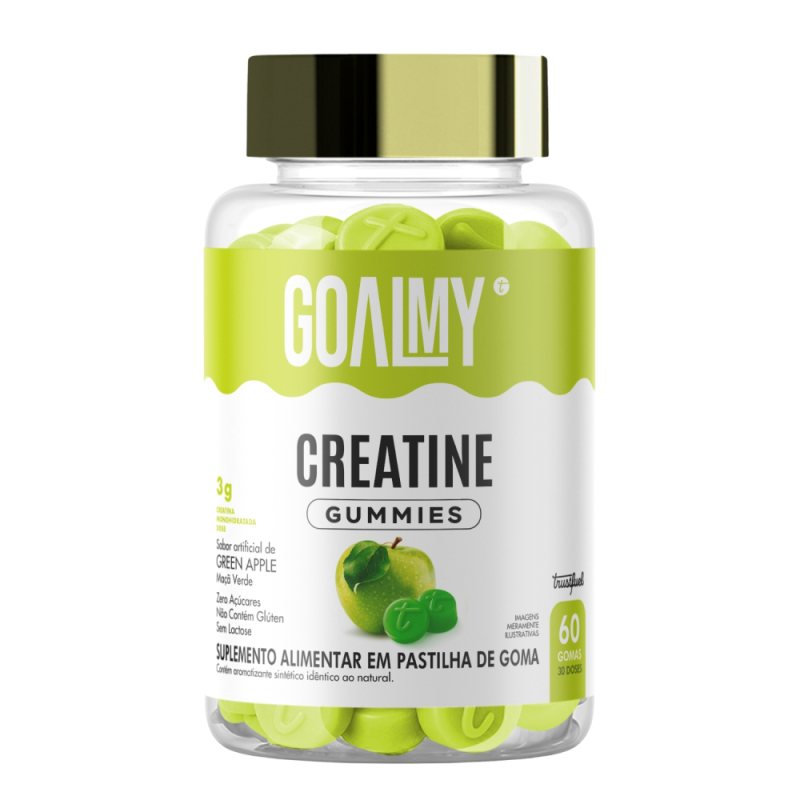 CREATINA EM GOMAS - GOALMY GUMMIES CREATINE - GREEN APPLE - 60 un CREATINA EM GOMAS - GOALMY GUMMIES CREATINE - GREEN APPLE - 60 un