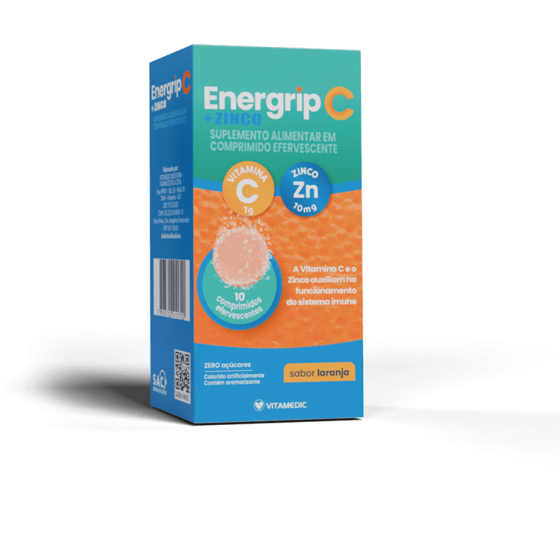 ENERGRIP C + ZINCO COM 10 COMPRIMIDOS EFERVESCENTES ENERGRIP C + ZINCO COM 10 COMPRIMIDOS EFERVESCENTES