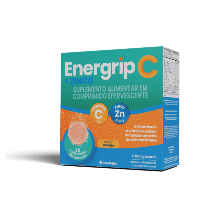 ENERGRIP C + ZINCO COM 30 COMPRIMIDOS EFERVESCENTES