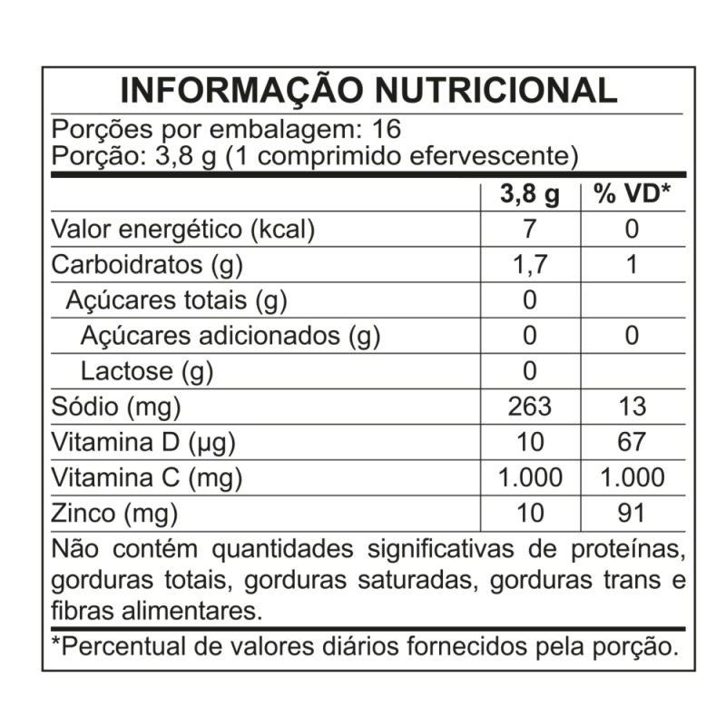 FIZZ UP CDZ - Vitaminas C, D e Zinco - 16 COMP EFERVESCENTES FIZZ UP CDZ - Vitaminas C, D e Zinco - 16 COMP EFERVESCENTES