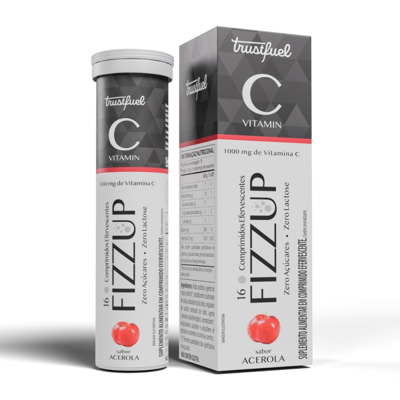 FIZZ UP VITAMINA C 1000mg - SABOR ACEROLA - 16 COMPRIMIDOS EFERVESCENTES