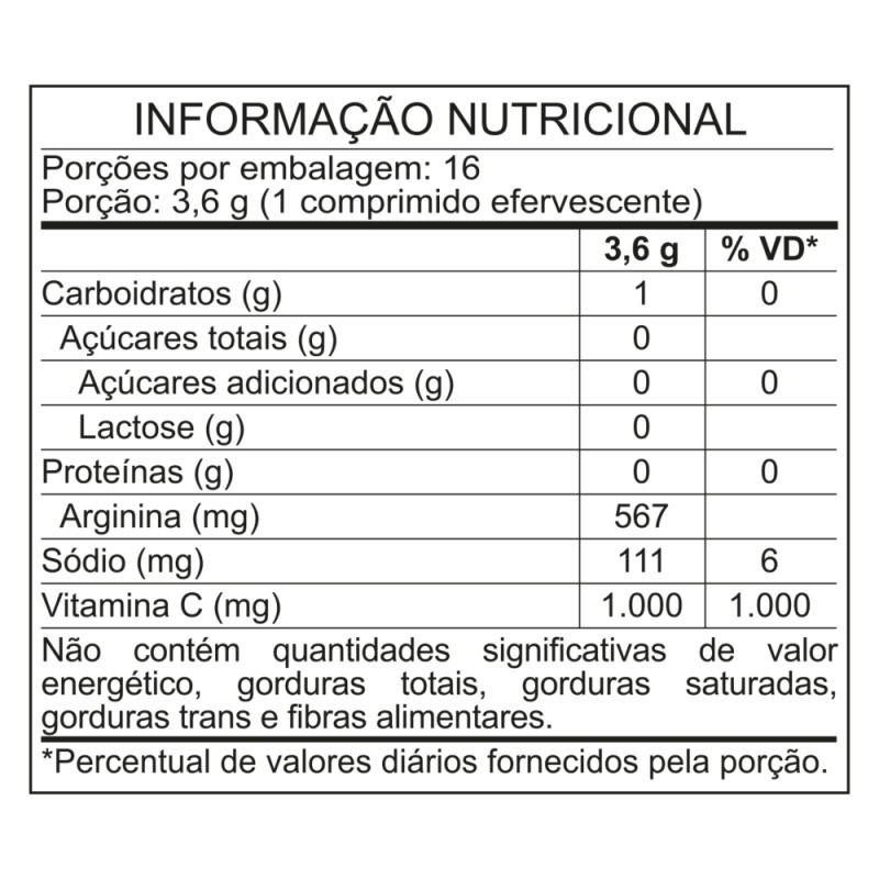 FIZZ UP ENERGY - Aspartato de Arginina (1000mg) + Vitamina C (1000mg) -16 COMP EFERVESCENTES
