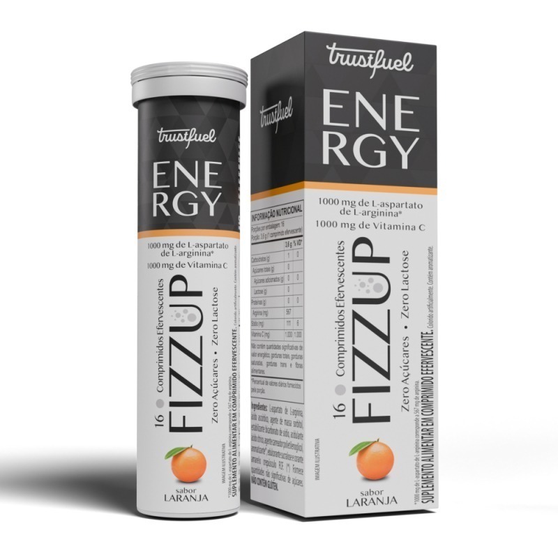 FIZZ UP ENERGY - Aspartato de Arginina (1000mg) + Vitamina C (1000mg) -16 COMP EFERVESCENTES