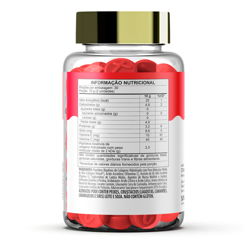 GOALMY GUMMIES COLLAGEN - STRAWBERRY - COLÁGENO VERISOL + VIT. C e E - 60 gomas GOALMY GUMMIES COLLAGEN - STRAWBERRY - COLÁGENO VERISOL + VIT. C e E - 60 gomas