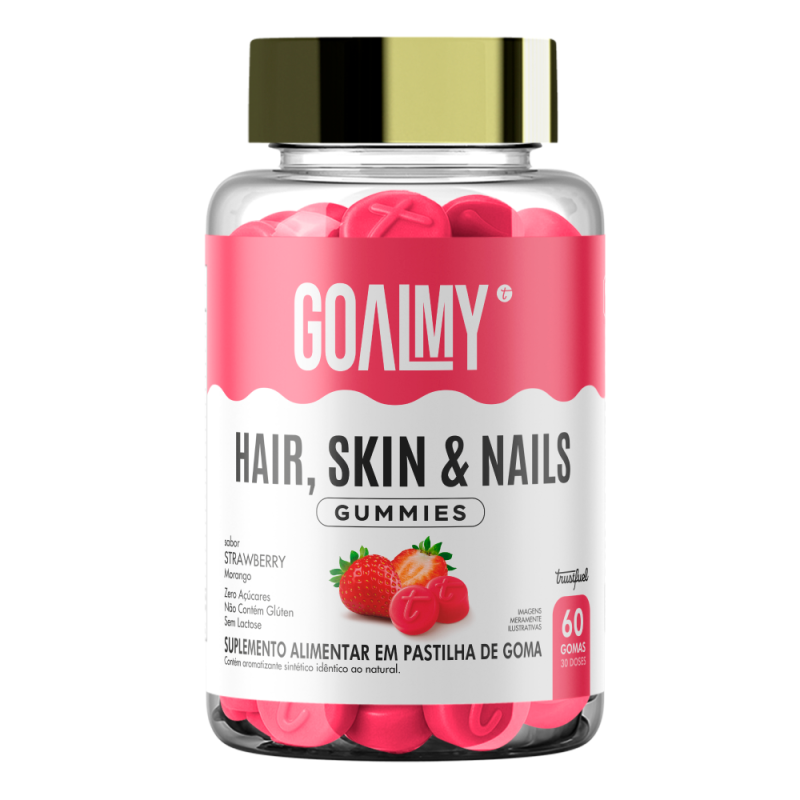 GOALMY GUMMIES HAIR,  SKIN AND NAILS - STRAWBERRY - 60 GOMAS