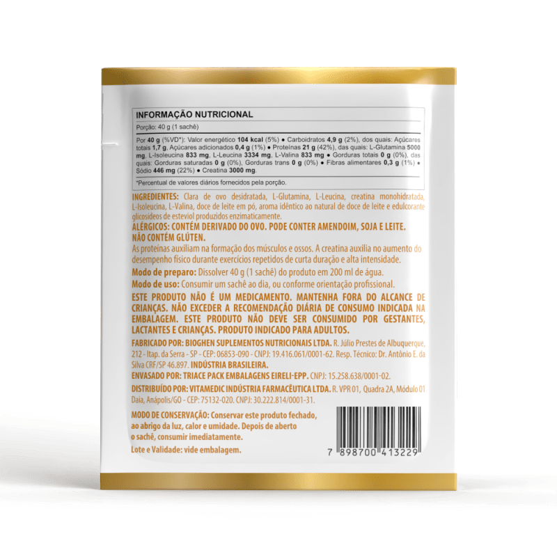 MUSCLE PACK EGG PROTEIN DULCE DE LECHE 40g - MONODOSE