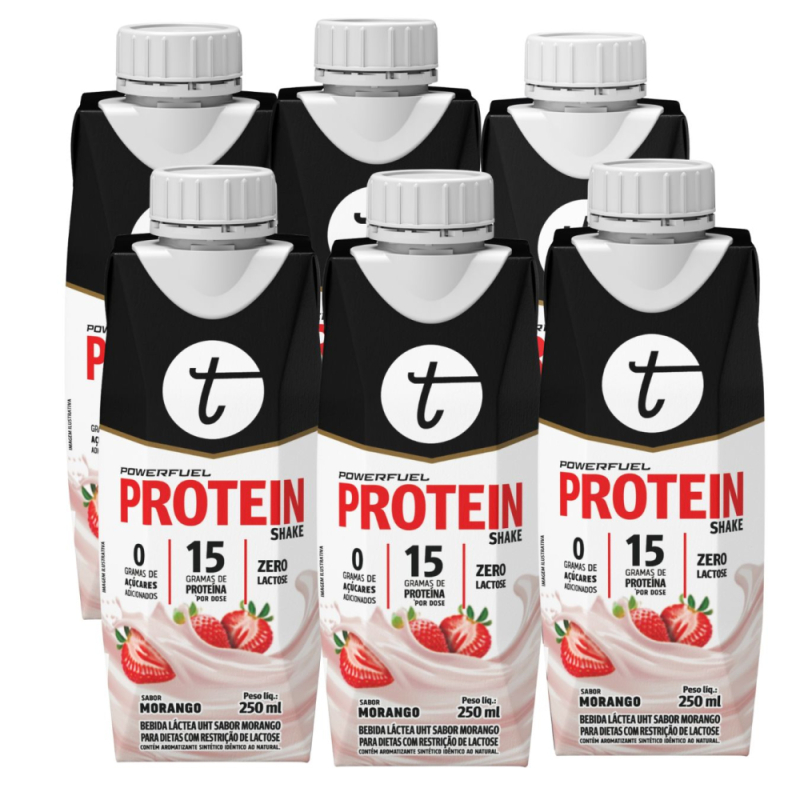 POWERFUEL WHEY PROTEIN UHT MORANGO 250ML - 6 PACK