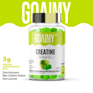 CREATINA EM GOMAS - GOALMY GUMMIES CREATINE - GREEN APPLE - 60 un CREATINA EM GOMAS - GOALMY GUMMIES CREATINE - GREEN APPLE - 60 un