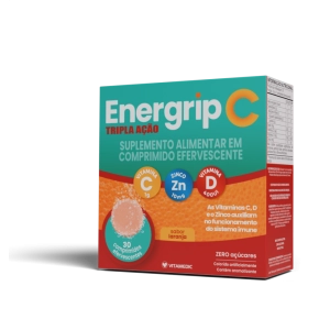 ENERGRIP C, D E Zn - TRIPLA ACAO COM 30 COMPRIMIDOS EFERVESCENTES ENERGRIP C, D E Zn - TRIPLA ACAO COM 30 COMPRIMIDOS EFERVESCENTES