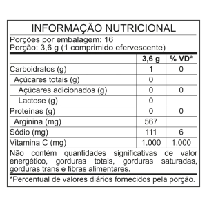 FIZZ UP ENERGY - Aspartato de Arginina (1000mg) + Vitamina C (1000mg) -16 COMP EFERVESCENTES
