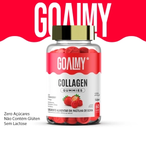 GOALMY GUMMIES COLLAGEN - STRAWBERRY - COLÁGENO VERISOL + VIT. C e E - 60 gomas GOALMY GUMMIES COLLAGEN - STRAWBERRY - COLÁGENO VERISOL + VIT. C e E - 60 gomas