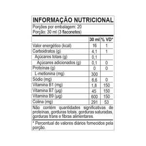 Tabela Nutricional - HEPATOVIT BOLDO 10ML C/60 FLAC}