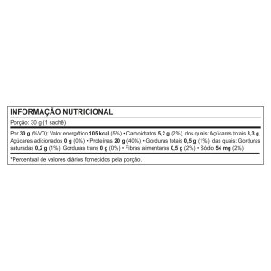 Tabela Nutricional - POWERFUEL PROTEIN CHOCOLATE MONODOSE 30g}