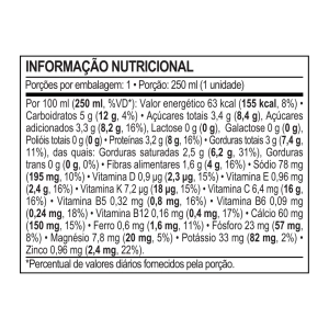 Tabela Nutricional - SHAKE KIDS GROWTH - VIDA VEG + TRUSTFUEL - CHOCOLATE 250ML}