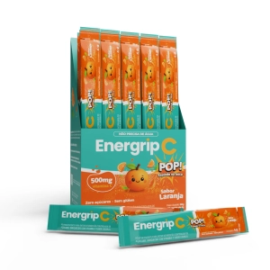 VITAMINA C 500 MG - POP TEEN - ENERGRIP - 20 STICKS - SABOR LARANJA VITAMINA C 500 MG - POP TEEN - ENERGRIP - 20 STICKS - SABOR LARANJA